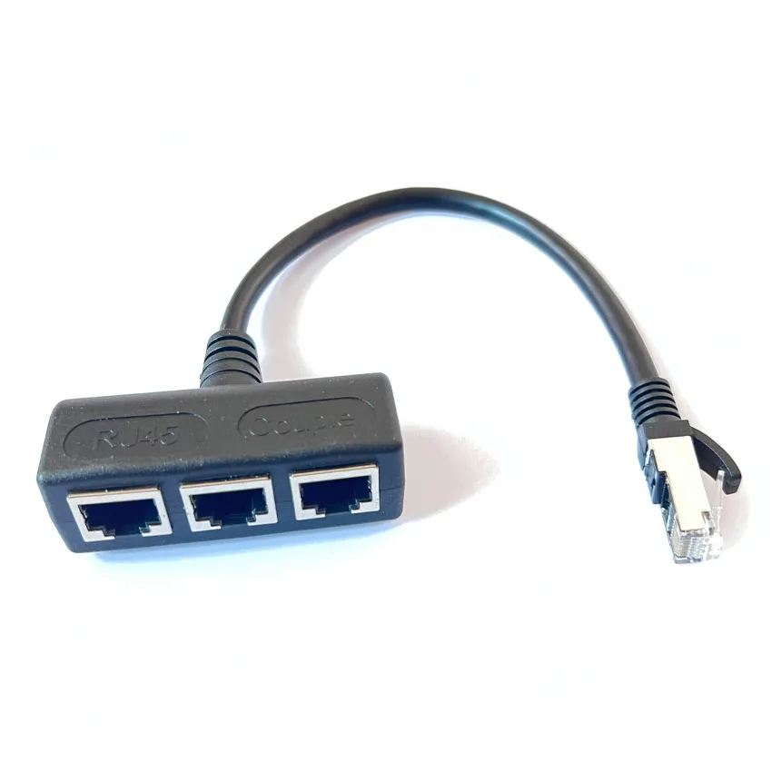 이더넷 스플리터 케이블, Cat5 Cat6 LAN 이더넷 소켓 커넥터 어댑터, RJ45, 1 수-3 암