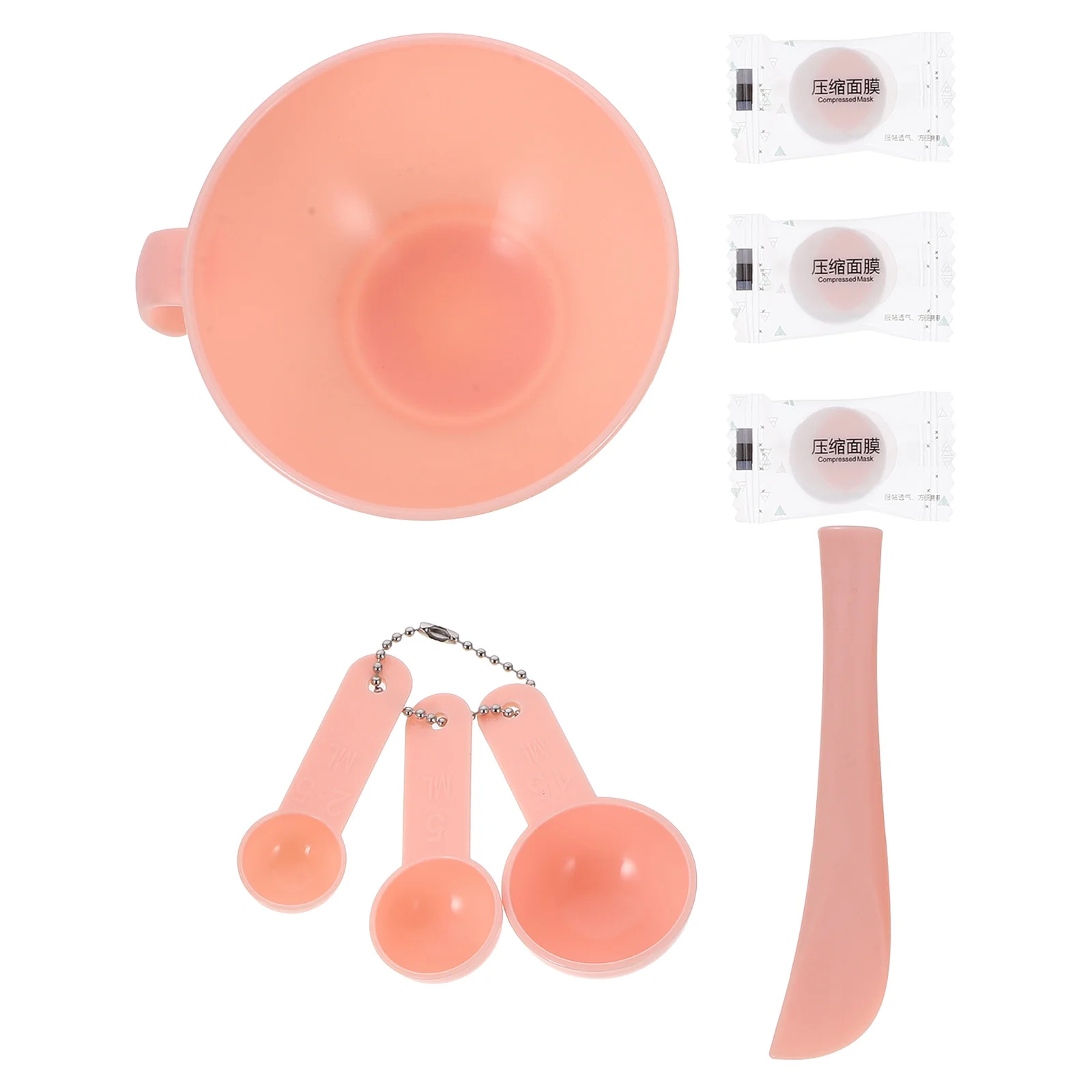 

1 Silicone Facial Mask Bowl Measuring Cup Stick Durable Reusable Diy Tools High Quality Skincare Kit Women Easy Carry