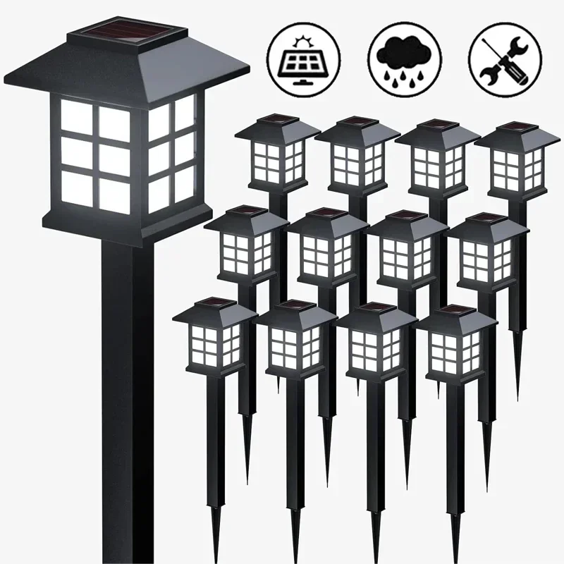 

LED Solar Pathway Lawn Light Outdoor IP65 Waterproof Solar Lamp Decoration for Garden Walkway Path Driveway Patio Yard House