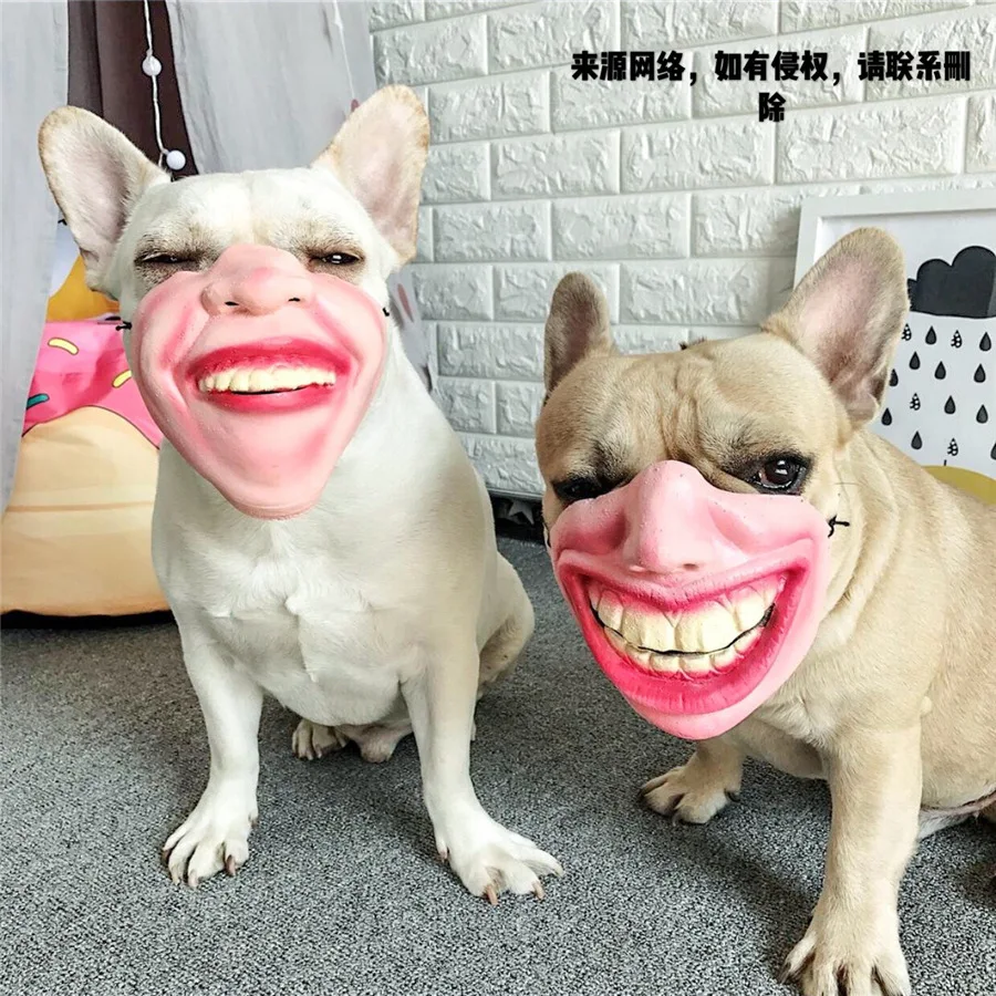 

Pet Dog Funny Mask Funny Mask Douyin Weibo Spoof Mouth Cover Laugh Lip Cover
