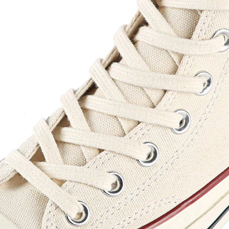 Klassische Baumwoll-Schnürsenkel, hochwertige, flache Schnürsenkel für Sneaker und Canvas-Schuhe, Länge 100 cm/120 cm/140 cm/160 cm, 1 Paar/2 Paar. – Detail 8