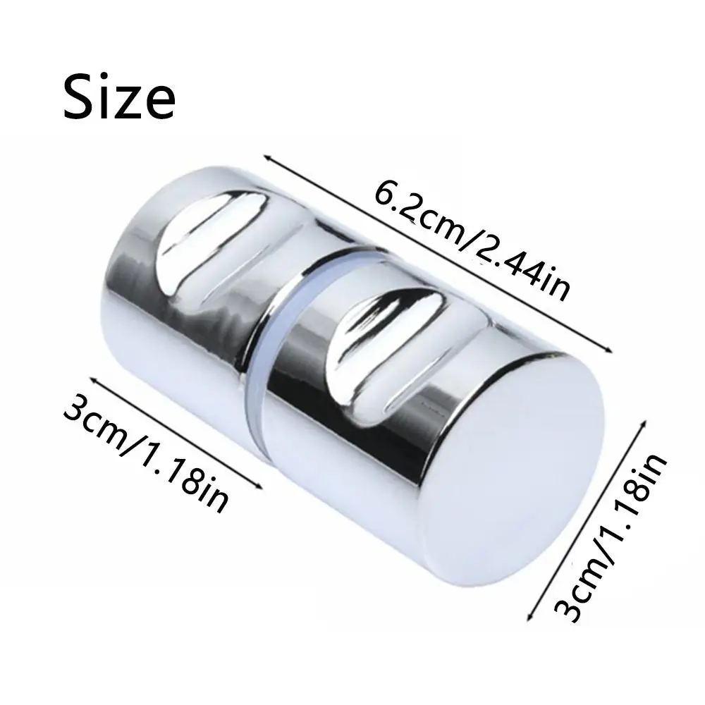 مقبض باب من الفولاذ المقاوم للصدأ 304 من الخلف إلى الخلف مجتذب فضي/أسود مزدوج الجانب باب منزلق يسحب مقبض البوابة مستدير صلب #6