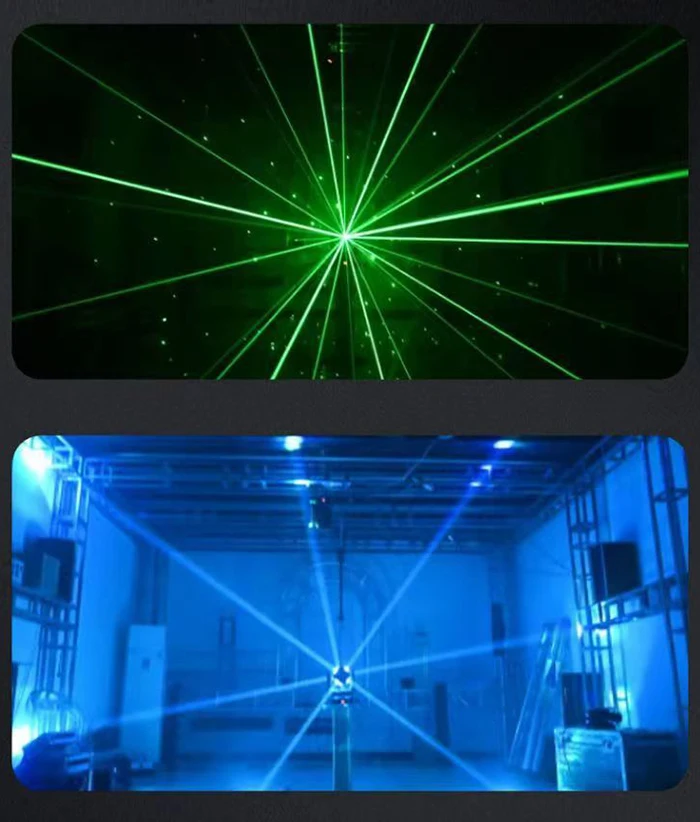 LED-Laser-Bühnenlicht, RGBW, 4-in-1, vollfarbig, bewegliches, bewegliches Strahllicht, DMX-Effektlicht für Hochzeit, Bar, Zuhause, Party, Disco – Detail 7