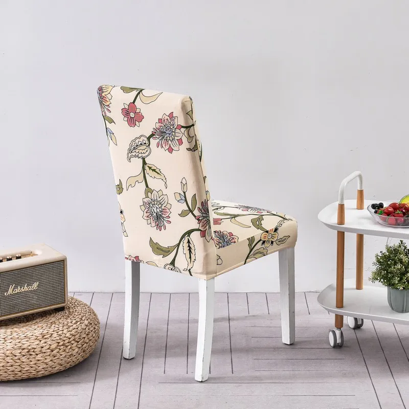 1/2/4/6Pcs Print Dining Chair Cover Elastic Chair Slipcover Case Stretch Chair Covers for Wedding Hotel Banquet