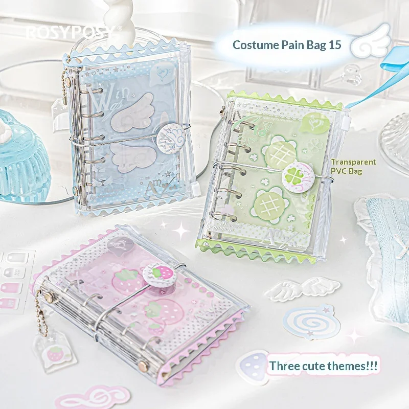RosyPosy M5 Ita Bag Hand Notebook Aesthetic Portable Full Color Inner Pages With Refill Cards Stickers For Daily Journal Women