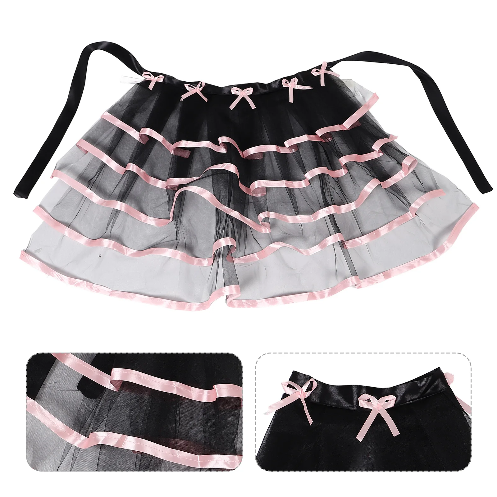 

Lace-Up Tutu Dress Half Tulle Skirt Adjustable Waistband Sweet Color Stage Party Supplies Dance Cosplay Skirt Polyester