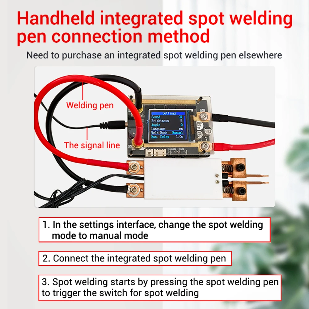 Mini Spot Welder Portable DIY Spot Welding Machine 18650 Lithium Battery Energy Storage PCB Circuit Board Soldering Equipment