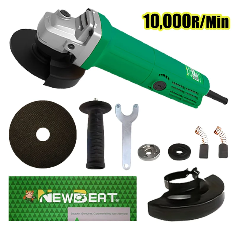 Meuleuse d'angle 850 W avec 1 roue, 10, 000 tr/min sans charge, outil de meuleuse électrique pour le meulage, le polissage, l'élimination de la rouille et la maison