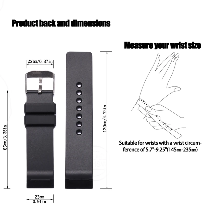 Silicone Strap For Cartier Santos 100 Watch Band Black Rivet 23mm Watchband Men Women Wristband Bracelet
