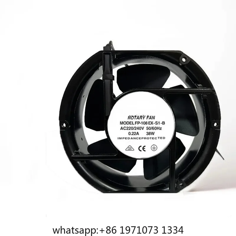 Axial Fan FP-108EX-S1-B 220V 38W Dual Bearing Cooling Fan Oval 172x150x51mm