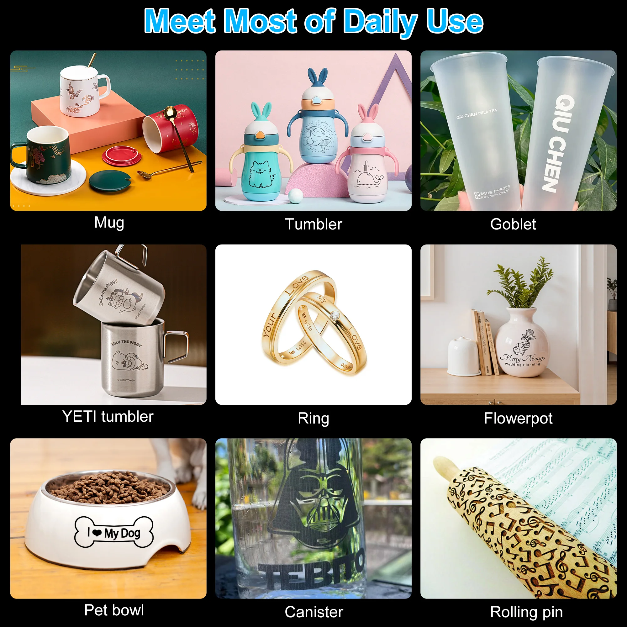 ماكينة الحفر بالليزر Twotrees TS5 مع أسطوانة دوارة للنقش بالليزر لأكواب المياه والحرف اليدوية المنحنية وزجاجات النبيذ