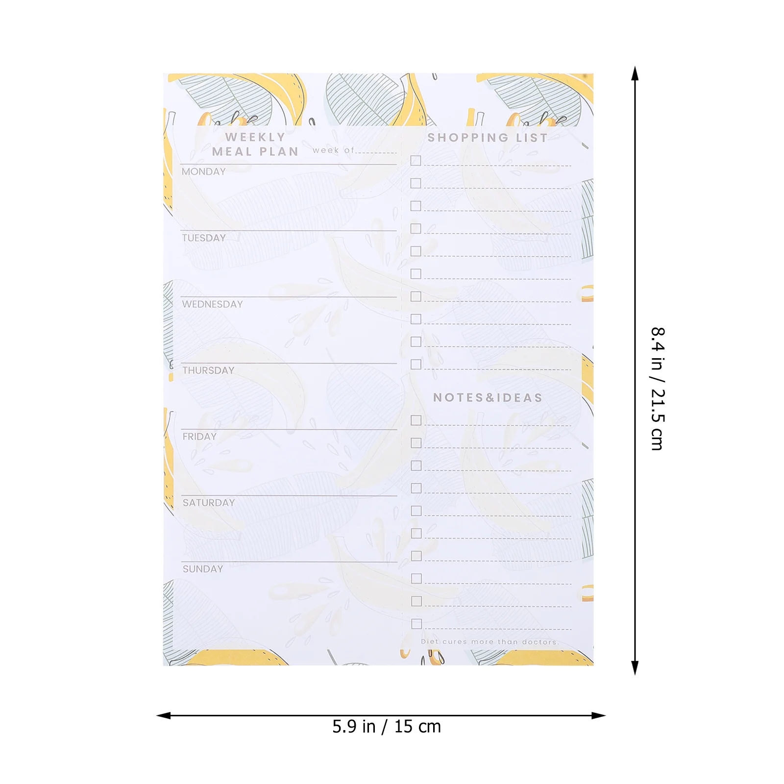 Bloco de notas magnético grosso geladeira placa de memorando para lista de compras agenda planejador superfície de aço gravável seco