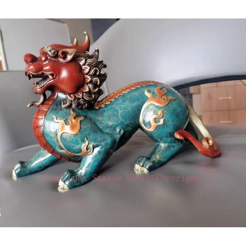 Grand magasin familial, boutique, porte-bonheur, FENG SHUI, ornement en laiton dragon PI XIU