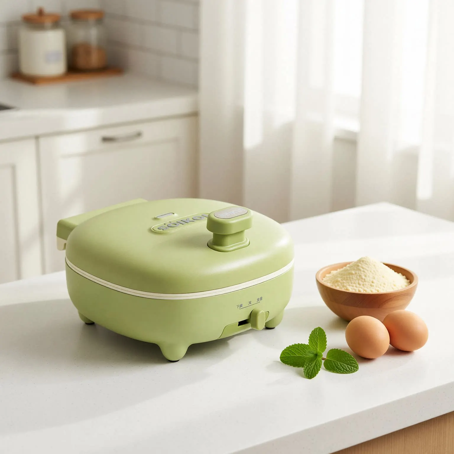 Electric cake pan Household double-sided pancake machine Deepened and enlarged baking pan Titanium porcelain non-stick pan