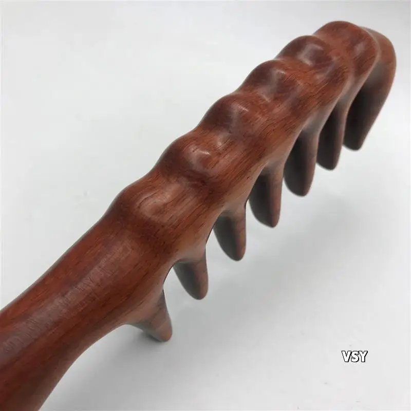 5X Hair Comb For Detangling - Wide Tooth Wood Comb For Curly Hair - No Static Natural Wooden Sandalwood Comb
