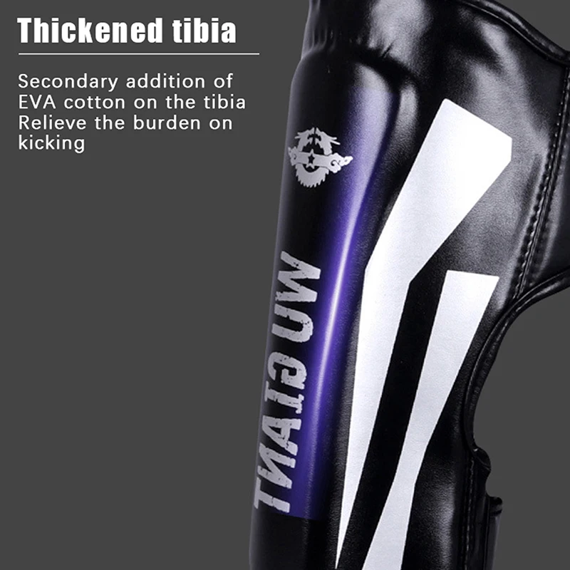 1 زوج كيك بوكسينغ الملاكمة غطاء يقي قصبة الرجل منصات الملاكمة التايلاندية فنون الدفاع عن النفس ساندا ووشو الساق حامي التايكوندو MMA القتال حراس الكاحل