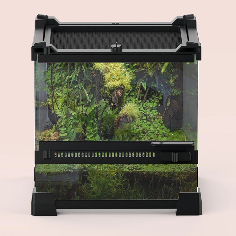 

Reptile Terrariums Bearded Dragons Breeding Box Household Transparent Glass Terrarium Tank Desktop Amphibious Landscape Tank