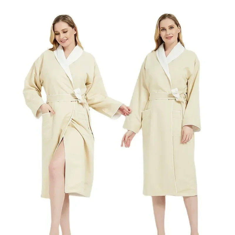 Five-star hotel bathrobe double-layer composite thickened hot spring yukata homestay pajama hotel bathrobe manufacturer logo