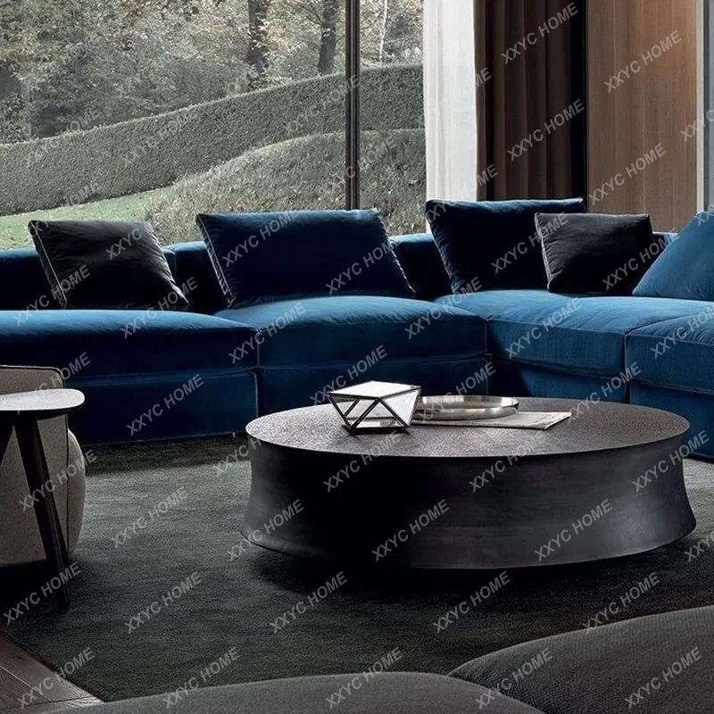 

A Black oak coffee table piano paint living room coffee table modern simple corner table