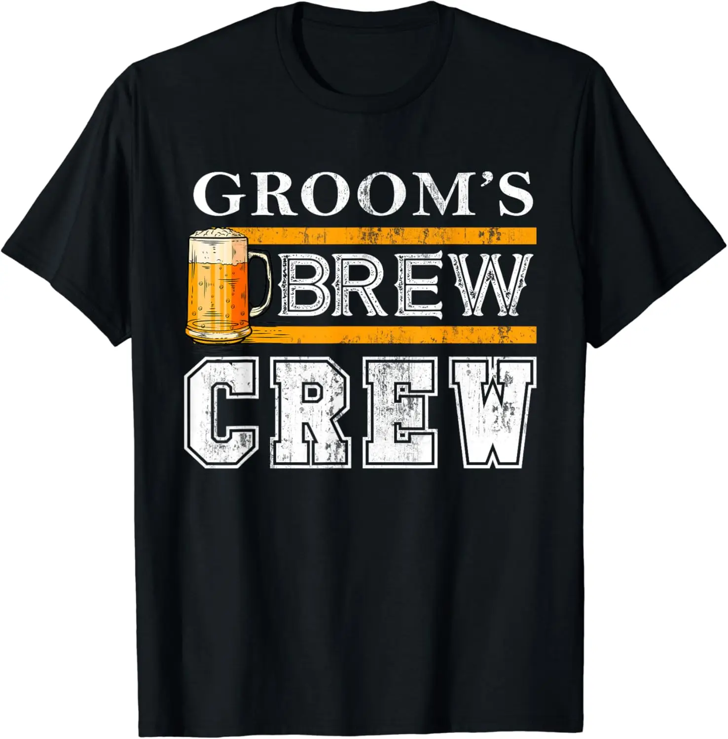 Groom's Brew Crew Funny Groomsmen Beer Team Bachelor Party T-Shirt
