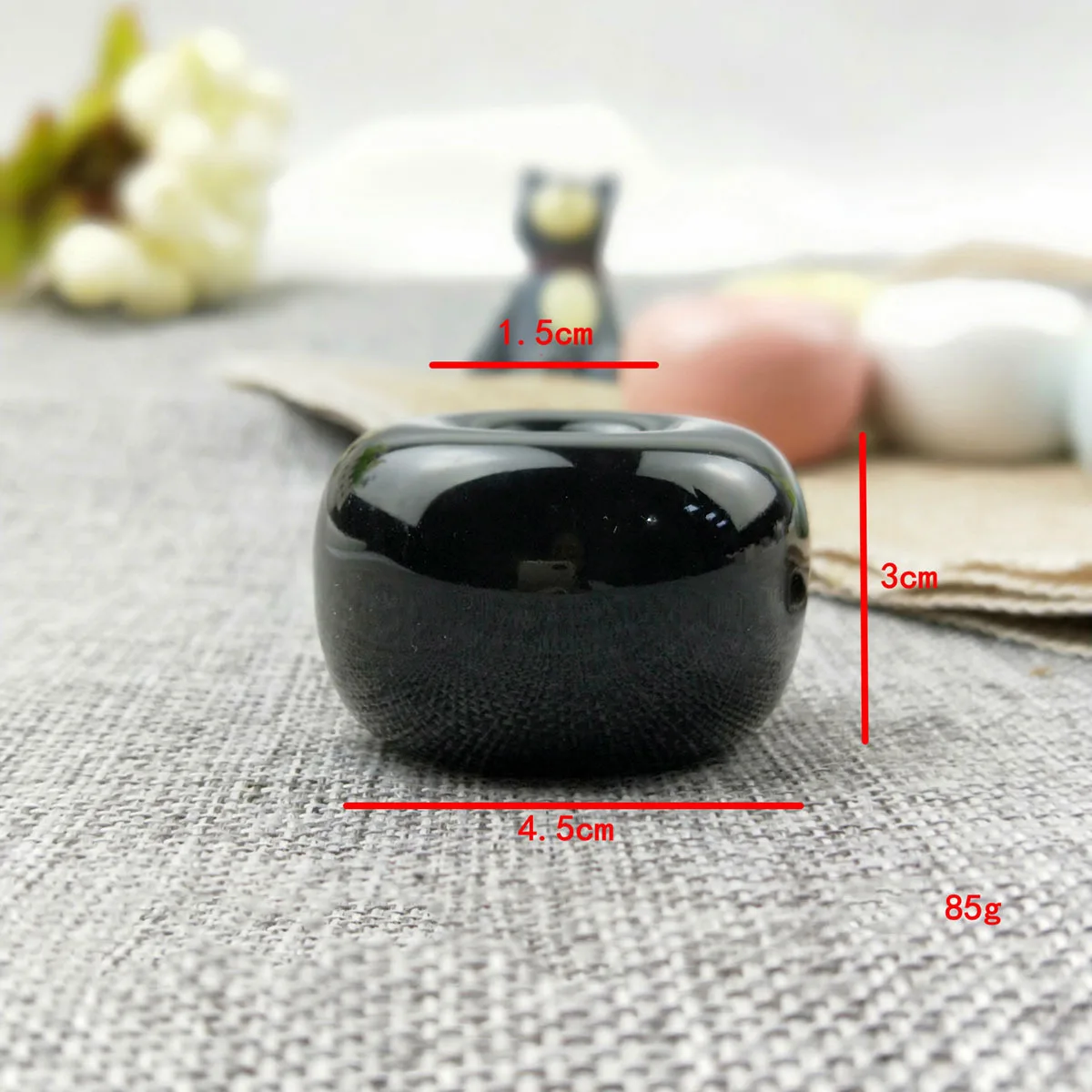 

2Pcs Simple Ceramics Toothbrush Holder Stand Eco-Friendly Antiskipping for Bathroom Vanity Countertops Black Toothbrush Holder