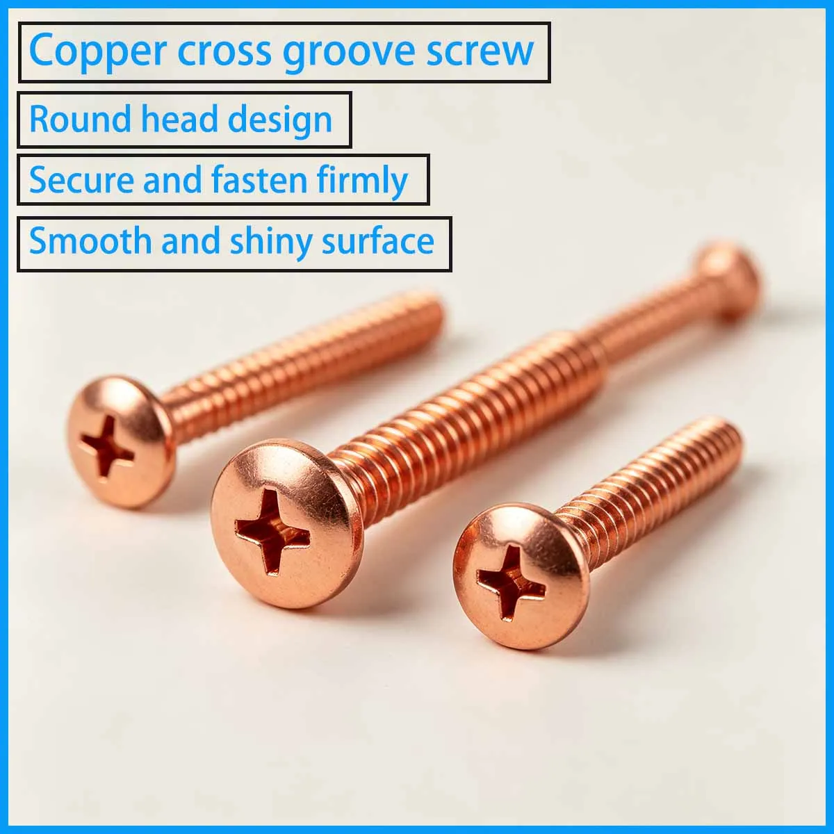 T2 Copper Round Head Cross Screw PM Cross Groove Pan Head Bolt Machine Tooth Screw M2M3M4M5M6