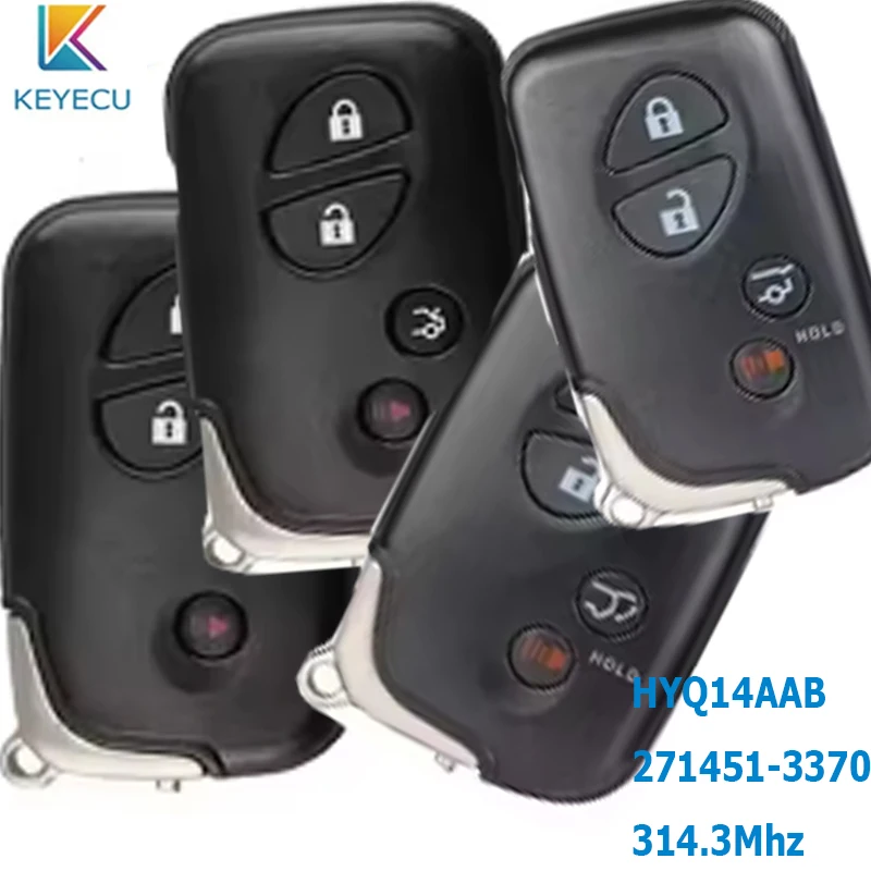 KEYECU Smart Remote Key Fob for 2006 - 2016 Lexus CT200h ES350 GS350 IS250 IS350 LS460 LX460 LX570 314.3MHz HYQ14AAB 271451-3370