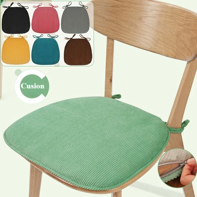 

Thickened Winter Plush Seat Cushion Foam Stuffed Anti-slip Bottom Detachable Slow Rebound Seat Pad Student Stool Chair Cushion쿠션