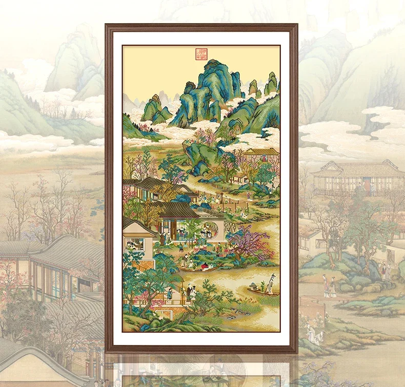 Spring Cross Stitch Kits September Of The Yongzheng Emperor Of The Qing Dynasty In Ancient China DIY Arts And Crafts With Needle