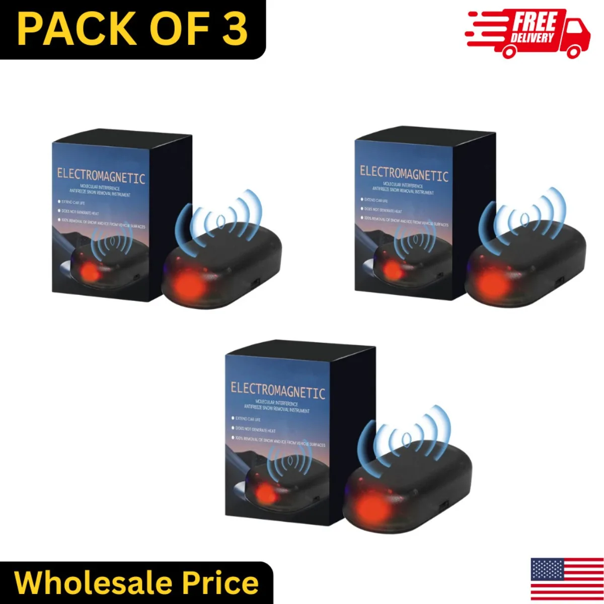 Car Solar Electromagnetic Molecular Interference Antifreeze Snow Remover Window Windshield Deicer Defrosting defogging Tool