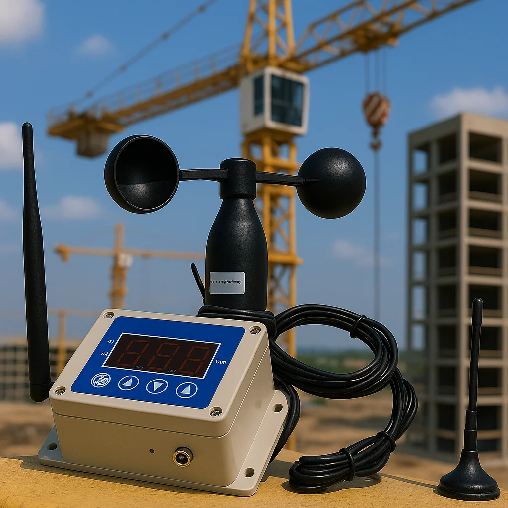 

Carbon Fiber Wind Speed Sensor RS485 4-20mA Output Industrial Anemometer for Tower Crane Hoist Safety Alarm Construction Use