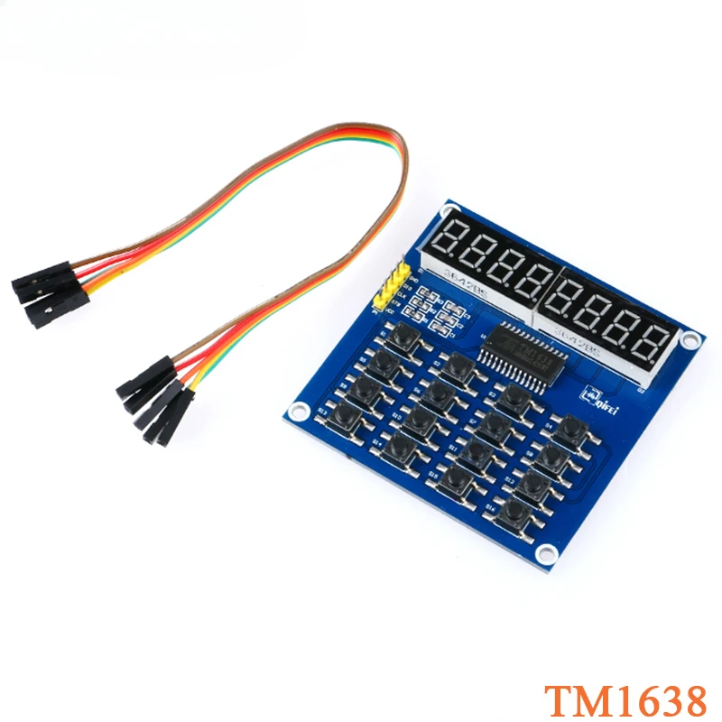 5pcs TM1638 8 Bits LED Digital Tube Keyboard Scan and Key Display Module For arduino DIY Kit Parts