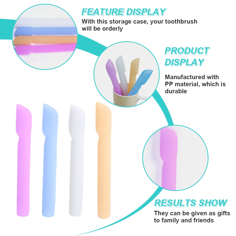 

Portable Toothbrush Storage Case Durable PP Flexible Leak Proof Travel Holder Container Box al Hygiene Toothbrush Protector