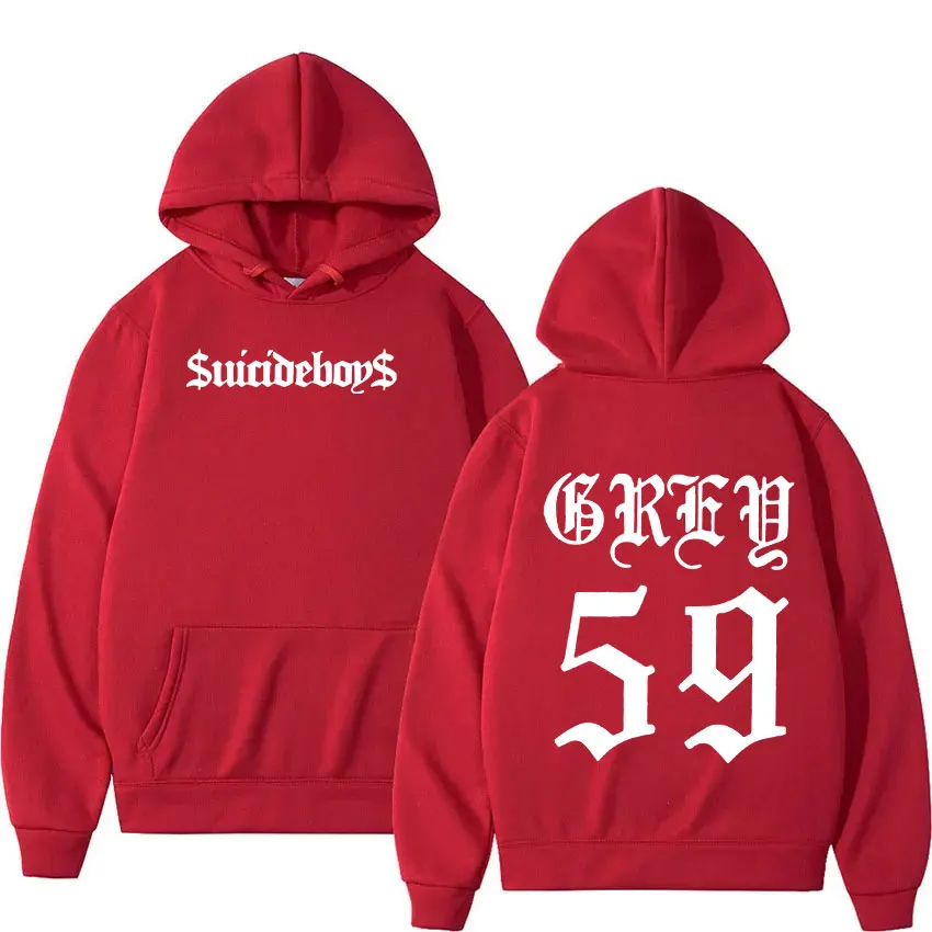 Rapper Suicideboys G59 Mark Print Hoodie Männer Frauen Retro Langarm Mode Sweatshirt lässig Fleece Pullover übergroße Hoodies