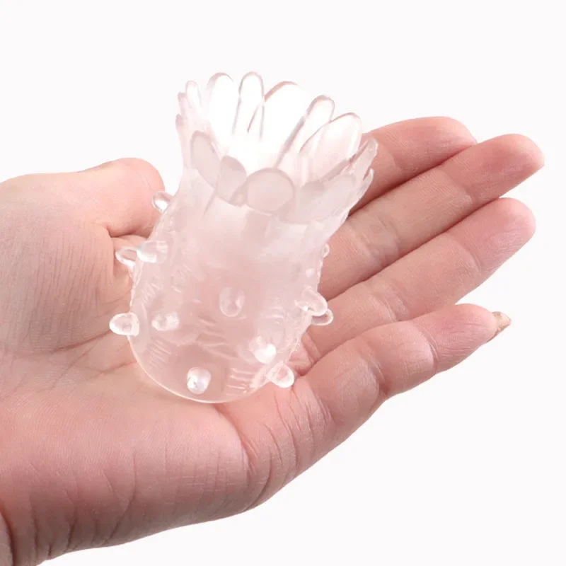 Penis Ring Sleeve Crystal Cock Ring Reusable Condom Delay Ejaculation Sex Toys for Men Male Lock Cockring Intimate Goods