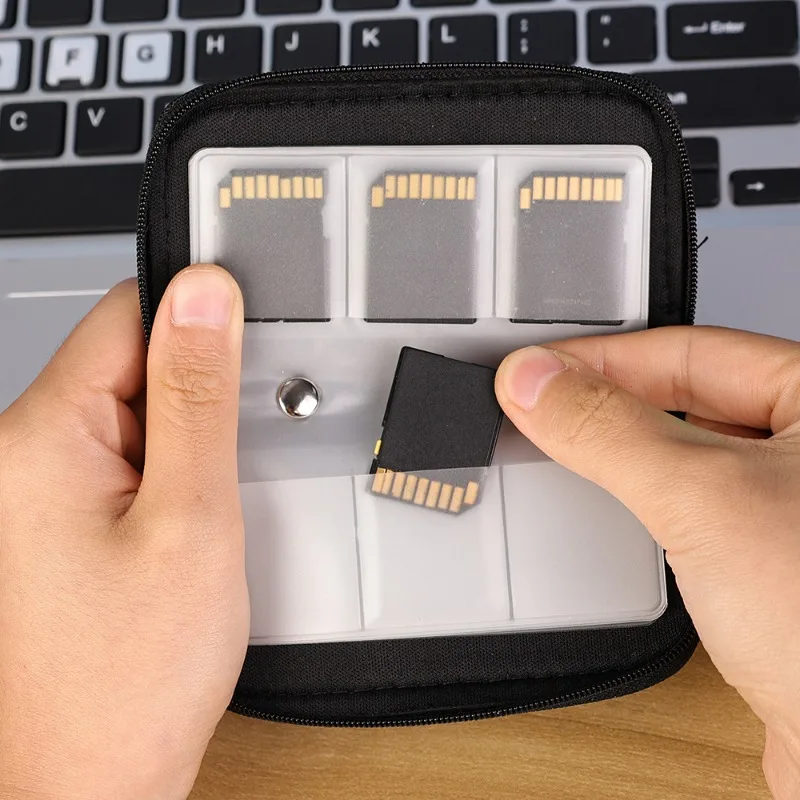 Custodia per scheda di memoria a 22 slot Custodia per trasporto Custodia per portafoglio per Micro SD/SDHC/MS/DS/CF Accessori per giochi Scatola per scheda di memoria