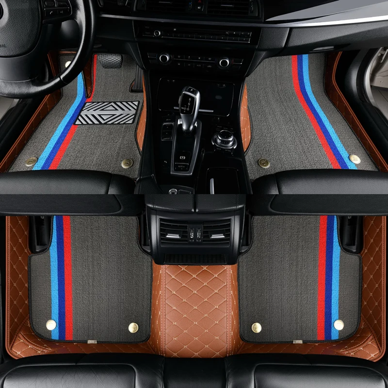 Car floor mats for bmw X5M X6M f10 e36 e39 e30 x3 e83 e90 e60 e53 f30 e34 f15 g30 e70 f34 e65 e91 f31 e46 x1 car floor mats