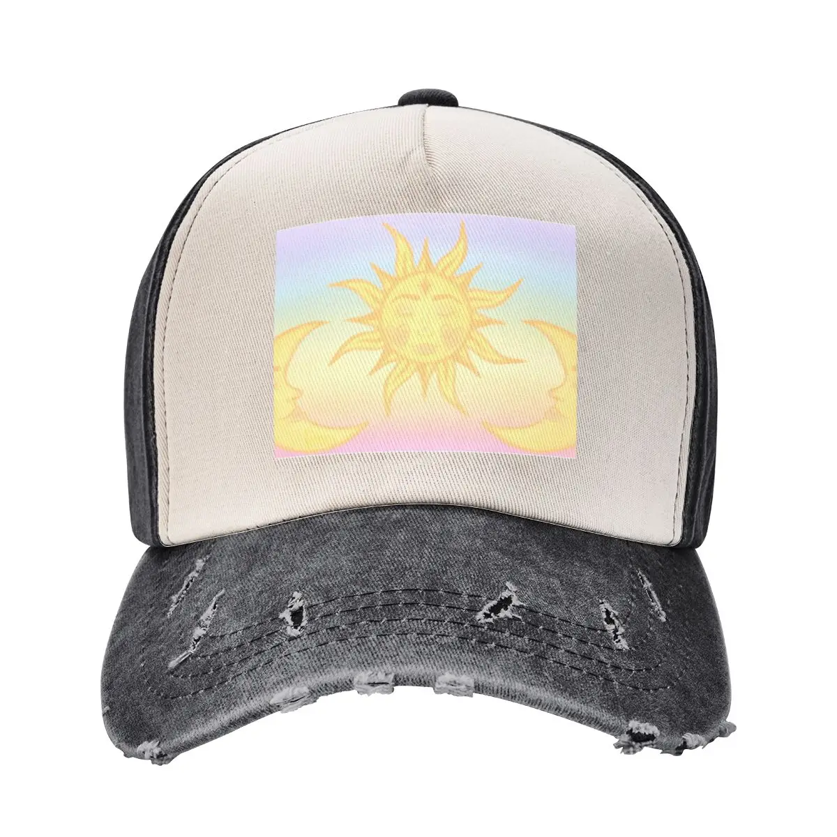 

Hippie Sun and Moons Baseball Cap funny hat party Hat Sunscreen Golf Women Men's