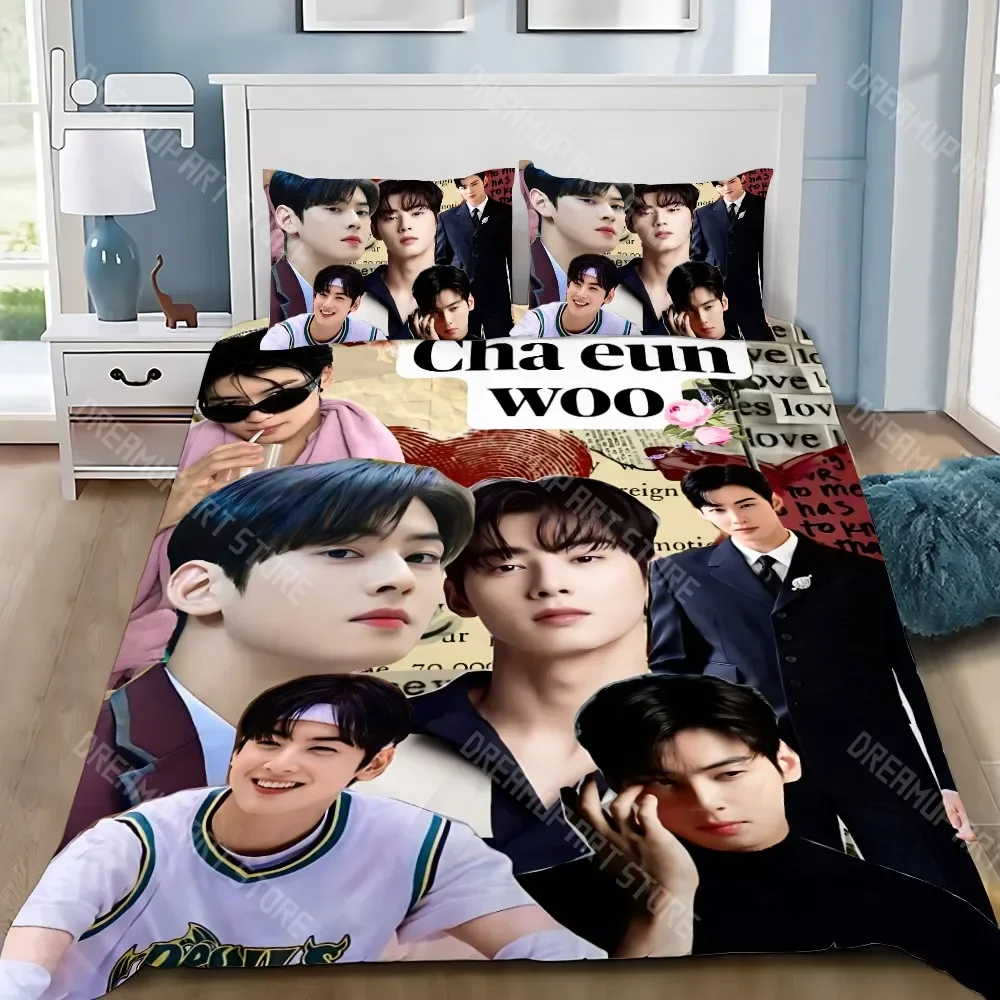 Duvet Cover Pillowcase Astro Bedding Set True Series Hwang in Youp Cha EunWoo Adult Boy Girl Bedroom Decoration Children