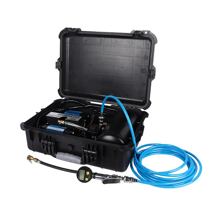 2V 150PSI Heavy Duty Vehicle Air Compressor with 1 Gallon Air Tank, Digital Gauge Car Tire Inflator in Carrying Case
