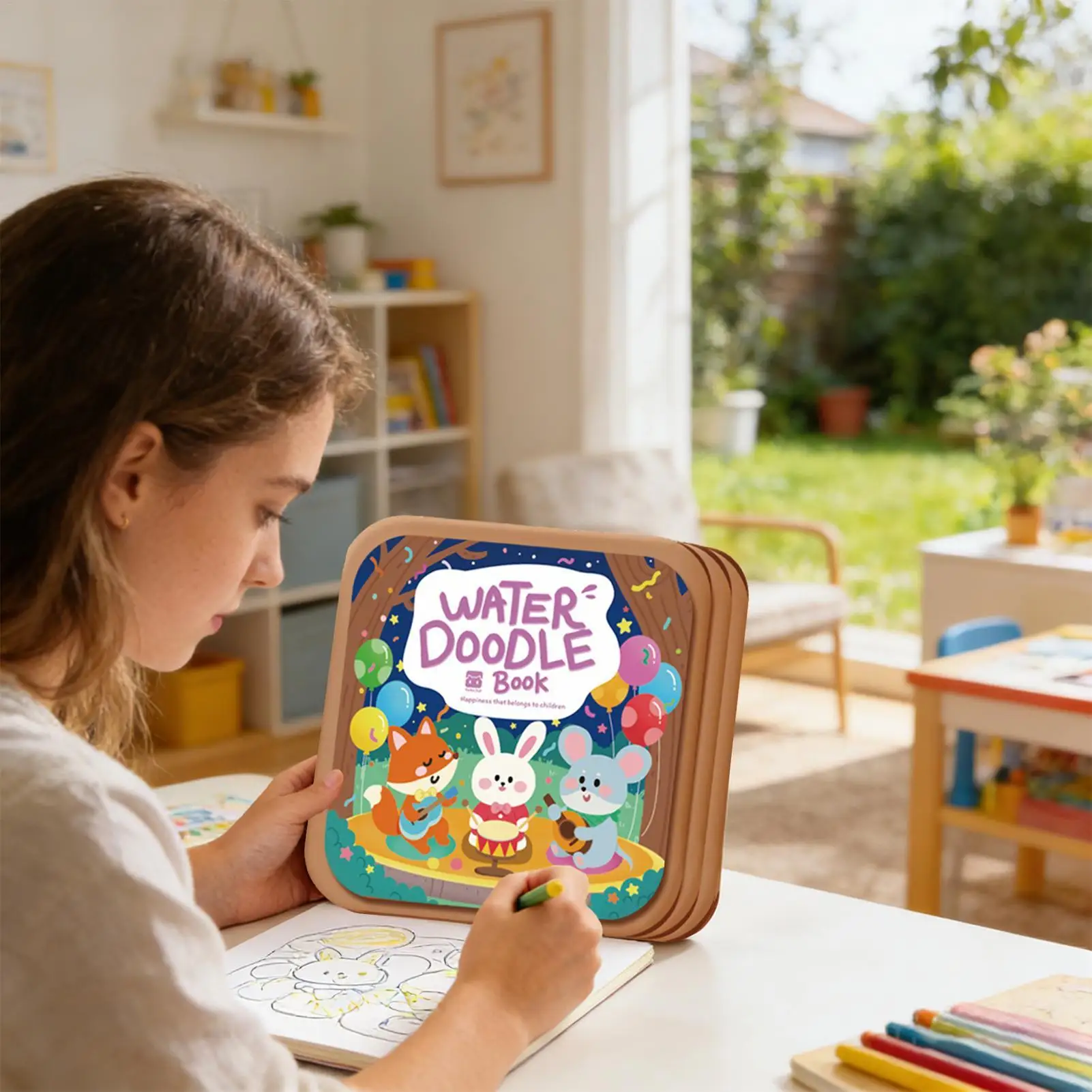 ألعاب مونتيسوري كتاب تلوين قابل لإعادة الاستخدام كتاب رسم مائي سحري للأطفال الصغار لعبة رسم كتاب ألعاب تعليمية للأطفال #3