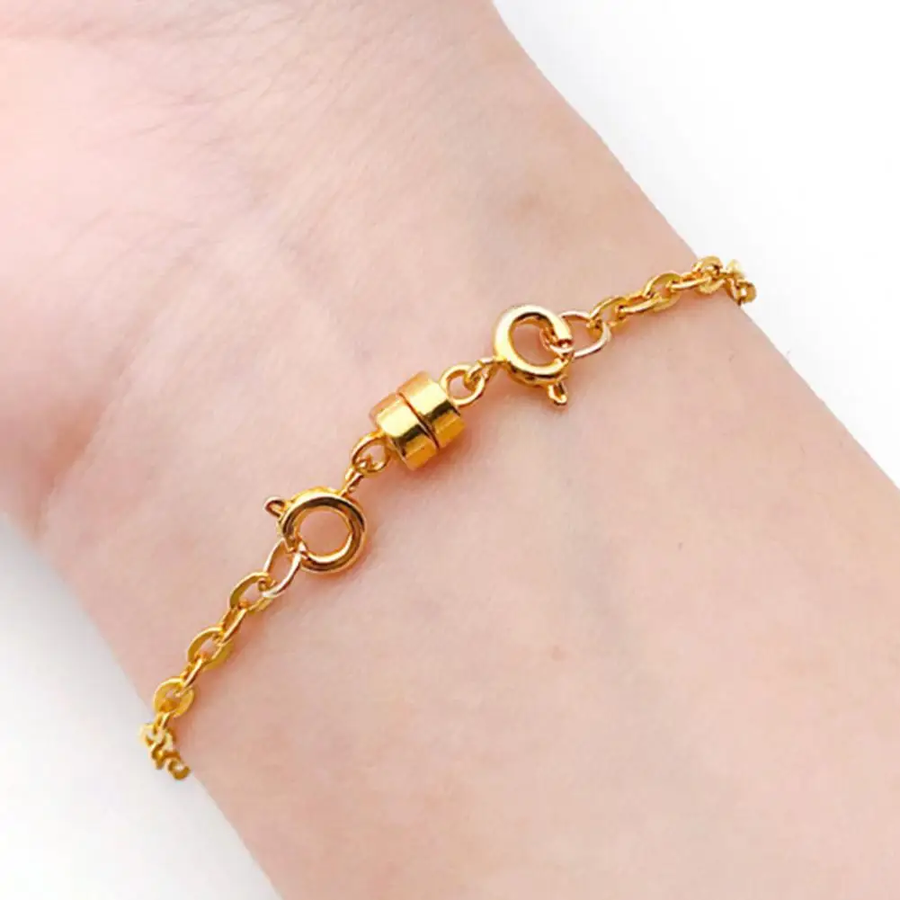 Gold-plated Necklace Extender Magnetic Jewelry Clasps Necklace Extenders Set for Bracelets Necklaces Gold for Easy for Necklaces
