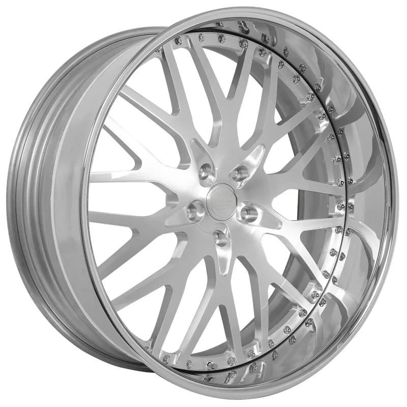 22‑26 Inch 2‑Piece Forged Wheel Kit, UNBO‑355‑Look Lightweight Red Sport Aluminum Rims 5x112 5x120 For Durango Mustang Car