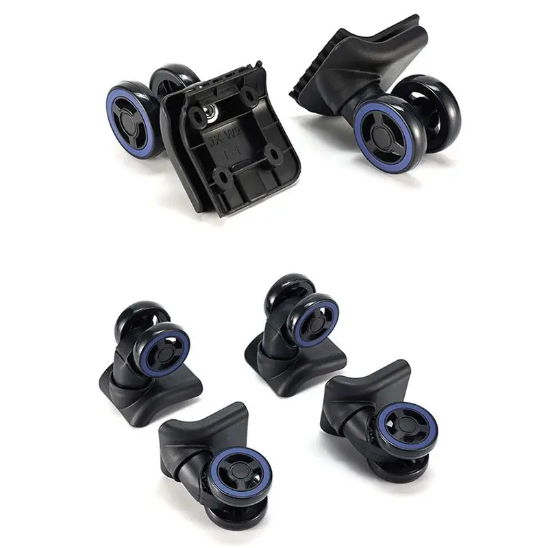 A84E-12Pcs Luggage Wheels Suitcase Double Row Roller Hardware Repairing Kit Heavy Duty Wheels 360° Spinner Casters