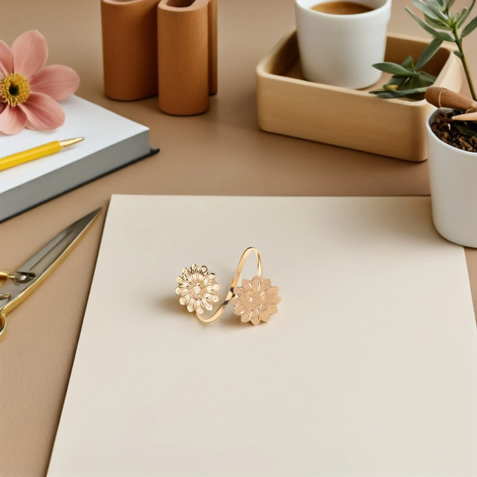 2 قطعة معدنية عباد الشمس الشرير نمط الذراع الكفة قابل للتعديل الذراع العلوي مجوهرات الجوف خارج المفتوحة واسعة الإسورة لصيف الشاطئ #1