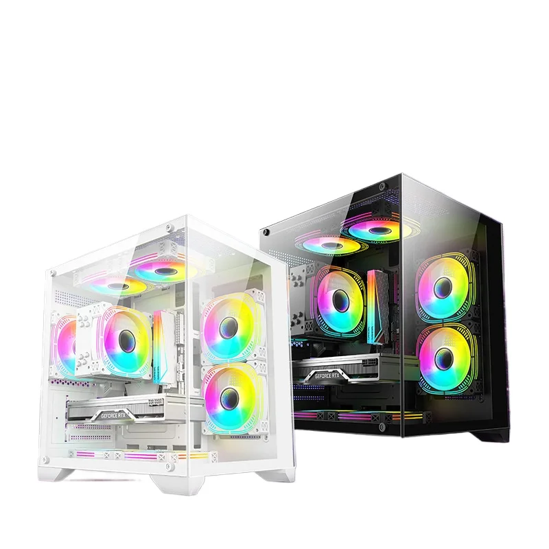 High-end computer host, gaming water cooling, office work, live streaming, design, dedicated graphics card, desktop
