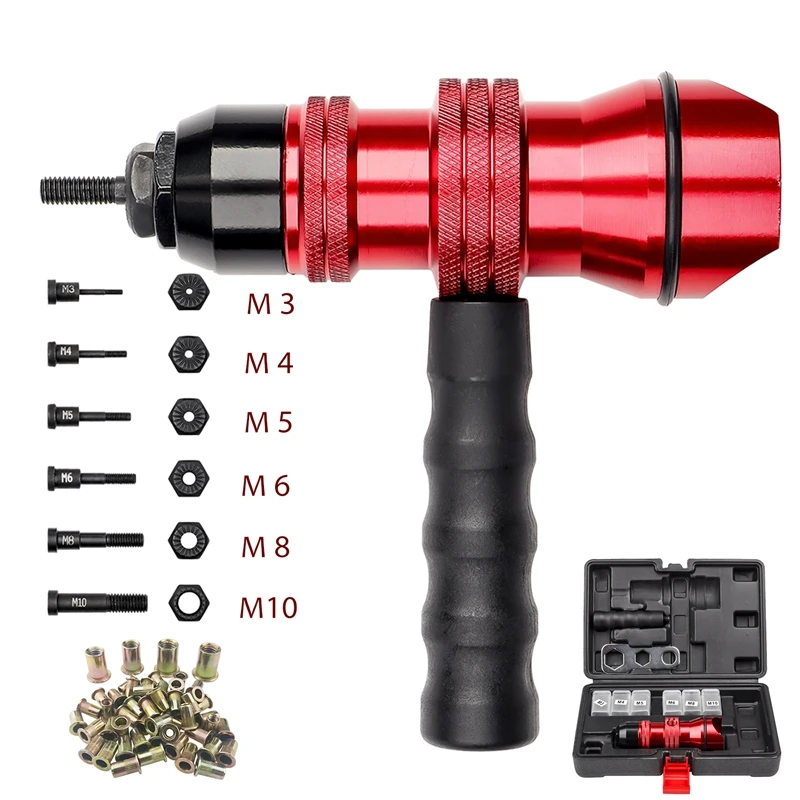 Herramienta eléctrica de remachado, adaptador de tuerca de remache, M3, M4, M5, M8, M10, herramienta Manual