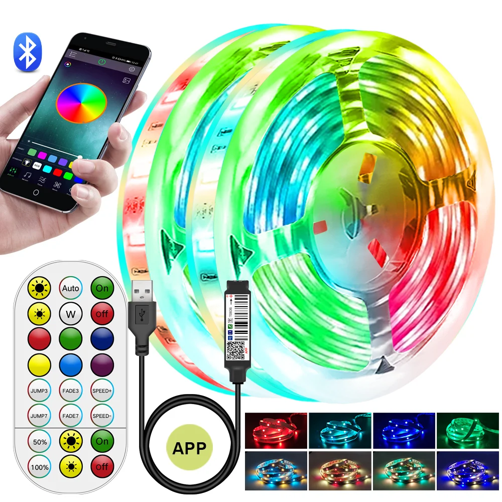 

5V USB светодиодные ленты 1 м 3 м 5 м 10 м 20 м светодиодные светильники для комнаты гибкая лента Luces светодиодная лента для дома комната спальня декор ТВ подсветка