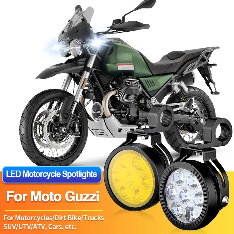 1 Set Universal Motorcycles Headlight LED Fog Light Spotlights UTV ATV Car for Moto Guzzi V85 TT/V85 TT Travel E5/V100 Mandello
