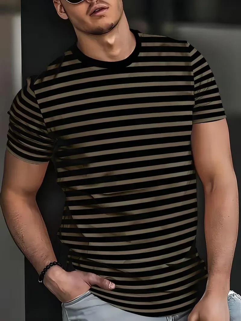 Thumbnail 3 - #22 Trending Mens Classic Striped T-Shirts Right Now